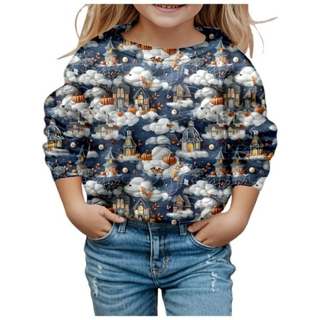 

Children Fashion Cute Printed Crew Neck Hoodless Long Sleeve Sweatshirt Kids Sweatshirts Hoodies Boys Girl Sweaters with Zipper Toddler Boys Sweater Teen Boys Clothes Boys Jacket 12 Boys Fashion