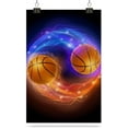 thumbnail image 7 of Poster Prints Wall Paper Art Decor Vintage Sports Basketball Fire Flames 12x18 inch Photo Picture Poster for Home Bedroom Living Room Kitchen, 7 of 7