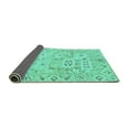 thumbnail image 2 of Ahgly Company Indoor Rectangle Abstract Turquoise Blue Modern Area Rugs, 2' x 5', 2 of 4