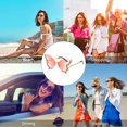 thumbnail image 3 of Women Rimless Sunglasses Butterfly Vintage-Retro Funky Coloured Diamond Rhinestone Glasses Festival Rave 70s Party Sunglasses UV Protection, 3 of 3