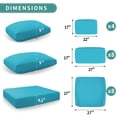 thumbnail image 5 of RADIATA 27 x27 Olefin Outdoor Cushion Covers Teal Blue Outdoor Seat Covers Replacement Turquoise Water Resistant Aqua Outdoor Sofa Cushion Covers for Wicker Set, 5 of 8