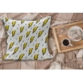 thumbnail image 2 of Abstract Fluffy Throw Pillow Cushion Cover, Vintage Eighties Thunder Bolts on Notebook Page Background Funky Retro, Rectangle Accent Pillow Case, 36" x 16", Yellow Black White, by Ambesonne, 2 of 5