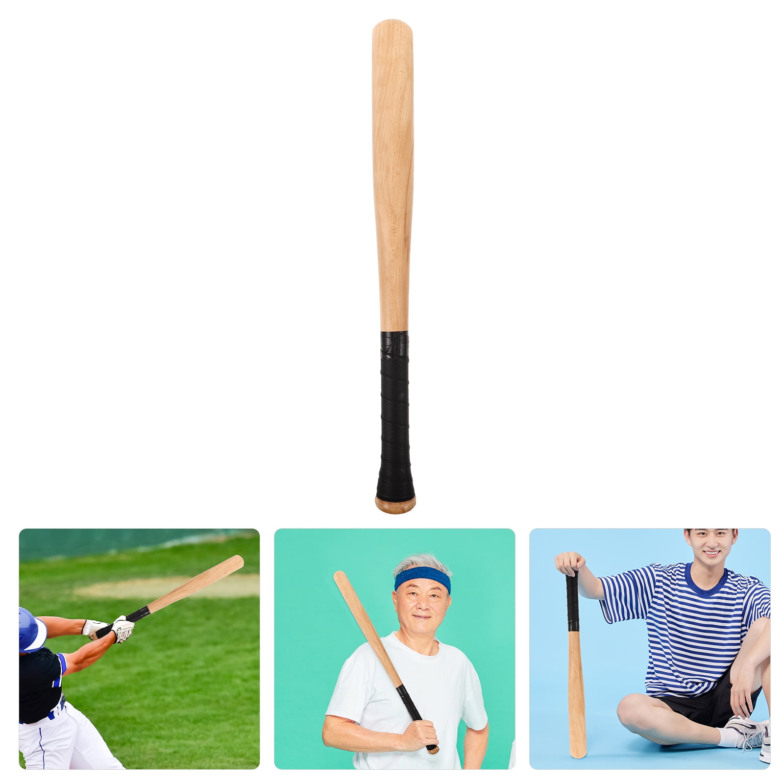 Generic Batte De Baseball Portable En EVA Pour Le Grain De Bois, Légère