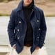thumbnail image 2 of Hombres Casual Sólido Turndown Suelto Sin Capucha Cardigan Multi-botón Abrigo Pompotops oipoqjl27174, 2 of 3