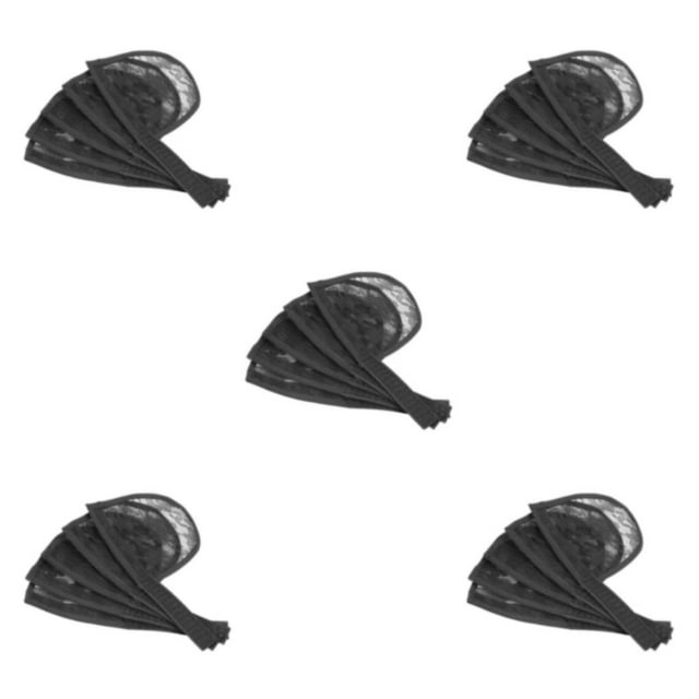 kurtrusly 5 Pcs Filet à Cheveux pour Fabriquer des Bouchons de Queue de Cheval Accessoires de Perruque Filet Tressage Noir Longueur 19,2 cm 5 Ensembles