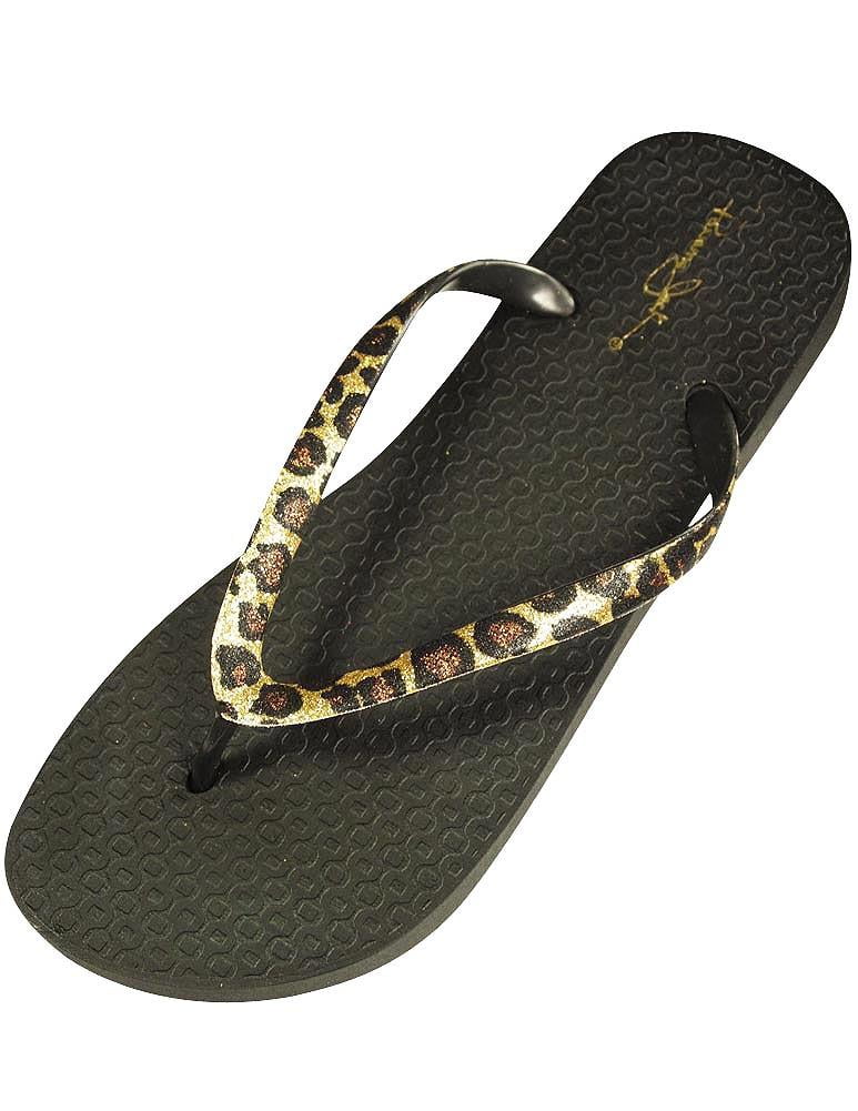 leopard flip flop slippers
