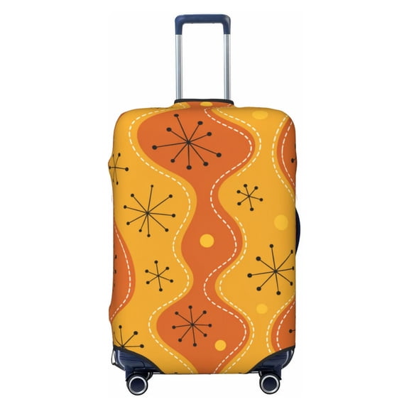 Retro Atomic Starburst Art Travel Luggage Cover Suitcase Protector Fit for 18-32 Inch Baggage