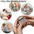 thumbnail image 3 of Mini calimba de madera de 8 teclas, Piano de pulgar de dedo exquisito, Marimba Musical, buen accesorio colgante, regalo, 3 of 5