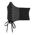thumbnail image 2 of Grebrafan Womens Lace-up Cinch Tied Elastic Underbust Corset Belt US M Black, 2 of 7