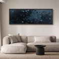 thumbnail image 2 of Large Framed Canvas Print Mystical Blue Butterflies Framed Canvas - Dark Moody Nature Wall Art Decorative Ready to Hang Painting for Living room Bedroom - 60"x20" Black Frame, 2 of 9
