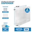 thumbnail image 2 of Dispensador de guantes Stock Your Home, acrílico doble (paquete de 2), 2 of 7