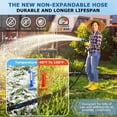 thumbnail image 2 of Non-Expanding Garden Hose 100 ft Kink Free Flexible Water Hose with 10-Pattern Spray Nozzle Lightweight Hose Pipe, 2 of 9