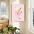thumbnail image 5 of AVOI Pink Martini Glass Coquette Home Decor Poster Couquette Room Decor Bar Cart Art 80s 90s Y2K Wall Art Modern Home Decor Canvas Wall Art Poster Unframe: 12x16in, 5 of 5