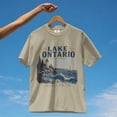 thumbnail image 5 of Lake Ontario Great Lakes Graphic T-shirt Lake Ontario Shirt White Lighthouse Design Tee Sailboat Graphic Top, 5 of 9