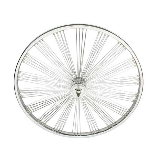26" Fan 144 Spoke Front Wheel 14G Chrome. Bicycle wheel