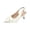 Beige, variant on Women's Kitten Heel Closed Pointed Toe Sandals with Bow Back Strap Shoes for Casual Outdoor Beige