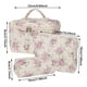 thumbnail image 3 of Bolsa de cosméticos de gran capacidad con estampado floral y doble cremallera. Organizador de maquillaje de viaje para guardar artículos de aseo y papelería, 3 of 5
