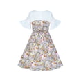 thumbnail image 3 of Girls Dress Lace Bell Sleeve Paisley Pattern Vintage 4 Years, 3 of 6