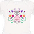 thumbnail image 4 of Inktastic Easter Scandinavian Bunny with Flowers Boys or Girls Long Sleeve Baby Bodysuit, 4 of 5