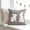 Gray, variant on Easter Bunny Throw Pillow with White Embroidered Bunnies, Floral Accents and Corner Tassels, Decorative Cushion for Sofa, Bed, Living Room, and Spring Home Decor 18x18in