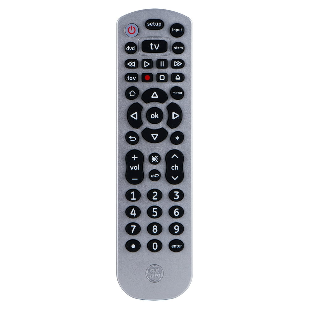 General Electric 3Device Universal Remote Control, Metallic Silver