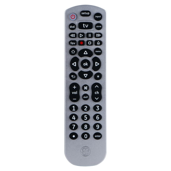 General Electric 3-Device Universal Remote Control, Metallic Silver, 34928