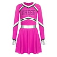 thumbnail image 3 of Kaerm Girls Sparkle Long Sleeve Cheerleading Dance Dresses Halloween Fancy Party Dress Up Hot Pink 14, 3 of 7