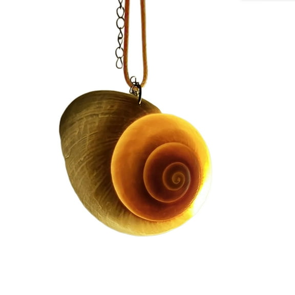 Eye Catching Glowing Shells Necklace Pendant Charm with Soft Rope Chain for Distinctive Statement Outdoor Event