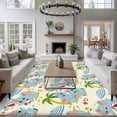 thumbnail image 3 of Cute Elephant Large Area Rugs 5x8 ft Cartoon Summer Beach Modern Animal Washable Rug Non Slip Indoor Carpet Absorbent Floor Mat for Living Room Bedroom Dining Room, 3 of 9