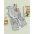 Baby Sweetie Toddler Baby Boy Summer Outfits Checkerboard Sleeveless