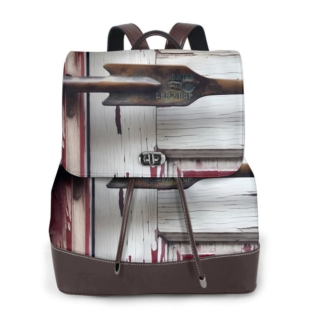 Fotbe Rustic Door Handle Closeup Mochila Bolso con Estampado para Mujer, Mochila Antirrobo de Nylon Impermeable, Bolsa Ligera de Hombro