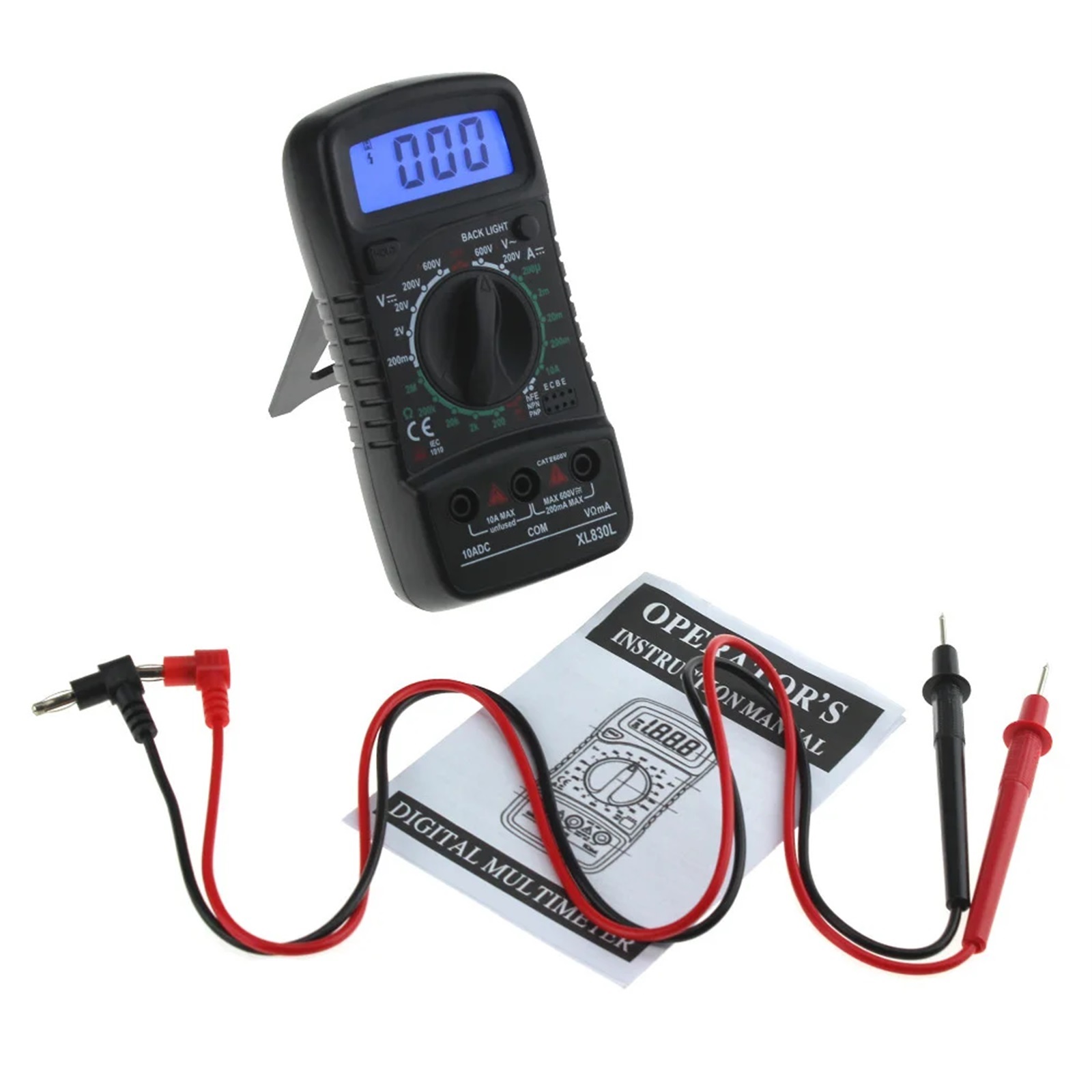 10Pcs/lot Digital Multimeter Measuring Instruments AC DC Voltage Meter Multi Tester Voltmeter 3 In 1 For Electrician XL830L ,High Accuracy