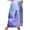Purple, variant on WFJCJPAF 2024 New Halloween Clearance! Women Skirts Plus Size Long,Women's Printed Elastic Waistband Pleated Pocket Skirt With Mid Calf Skirt - Purple S
