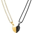 thumbnail image 1 of 2 uds amor corazón atracción mutua colgante collar para parejas hombres Mowen novia amantes rompecabezas a juego corazón de melocotón, 1 of 5
