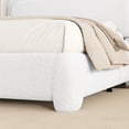 thumbnail image 6 of VIPLOV King Size Boucle Bed Frame, Cloud Upholstered Platform Bed with Height Adjustable Headboard & Soft Rounded Corners, No Noise Free, Easy Assembly,White, 6 of 8