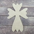 thumbnail image 2 of 4" Tulip Décor Wall Cross #51, Unfinished Wood Art Shape by Wooden Craft Cutouts, 2 of 2