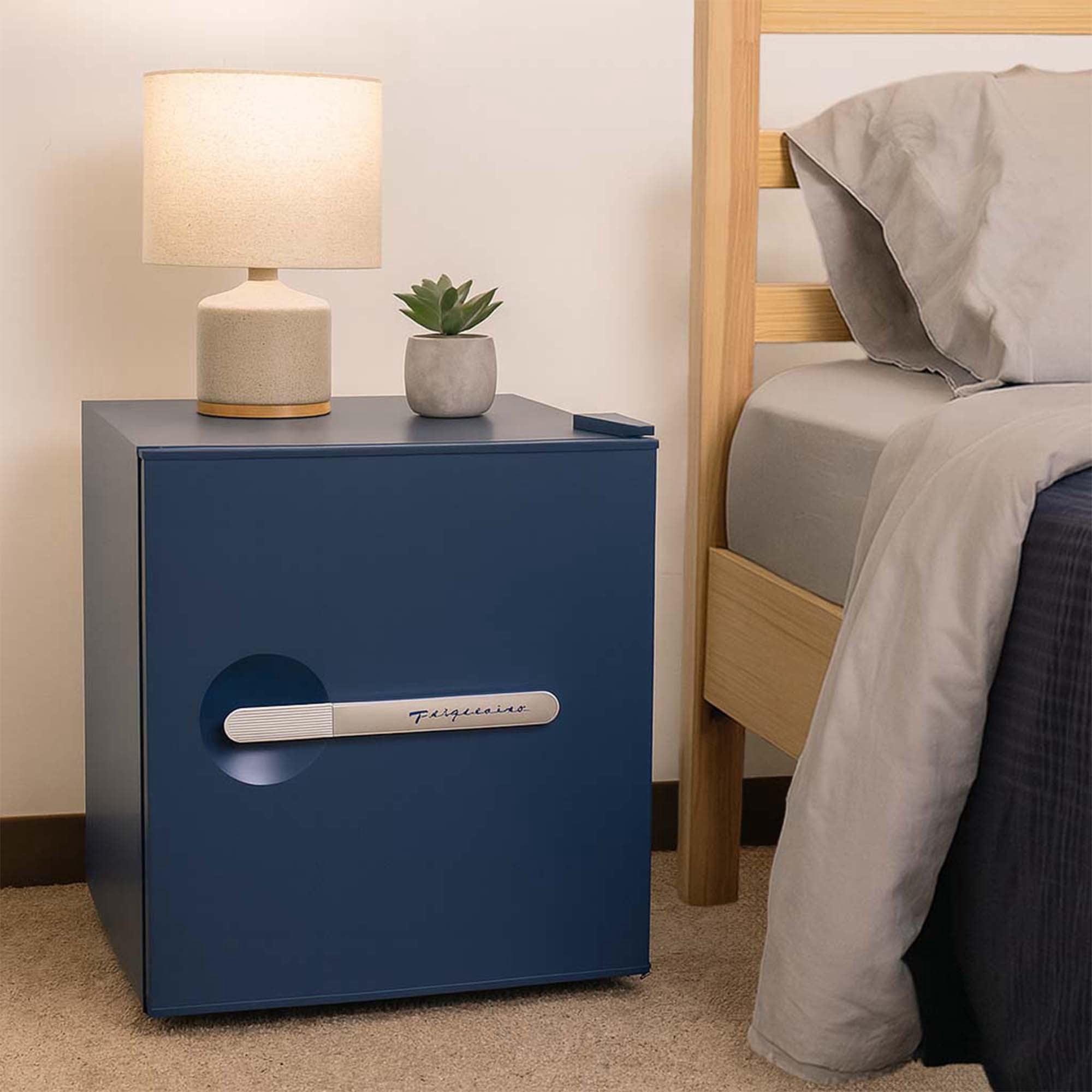 Frigidaire 1.6 Cu. ft. Retro Compact Refrigerator with Chiller Compartment, Mini Fridge for Bedroom, Dorm, Office, Azure