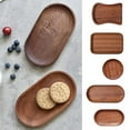thumbnail image 4 of Small Wooden Platter Charcuterie Board Ebony Wood Serving Trays Cheese Boards Cake Appetizer Plates Kitchen Charcuterie Platters for Food Dish Dessert Snack Decorative Tray, 4 of 5