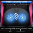 thumbnail image 5 of HOFFREE Gaming Chair Computer Chair with Speakers Massage Game Chairs with Footrest Bluetooth High Back Ergonomic Computer Gaming Chairs for Adults Reclining Video Gamer Chair Pink and Black, 5 of 9