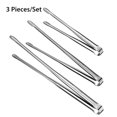 thumbnail image 2 of Cateissary Pinzas para barbacoa, pinzas para carne de acero inoxidable, pinzas para servir carne y pan, utensilios de cocina anticalor, accesorios de cocina Cocina y Comedor  3 unids/set Cateissary HA009877-04, 2 of 6