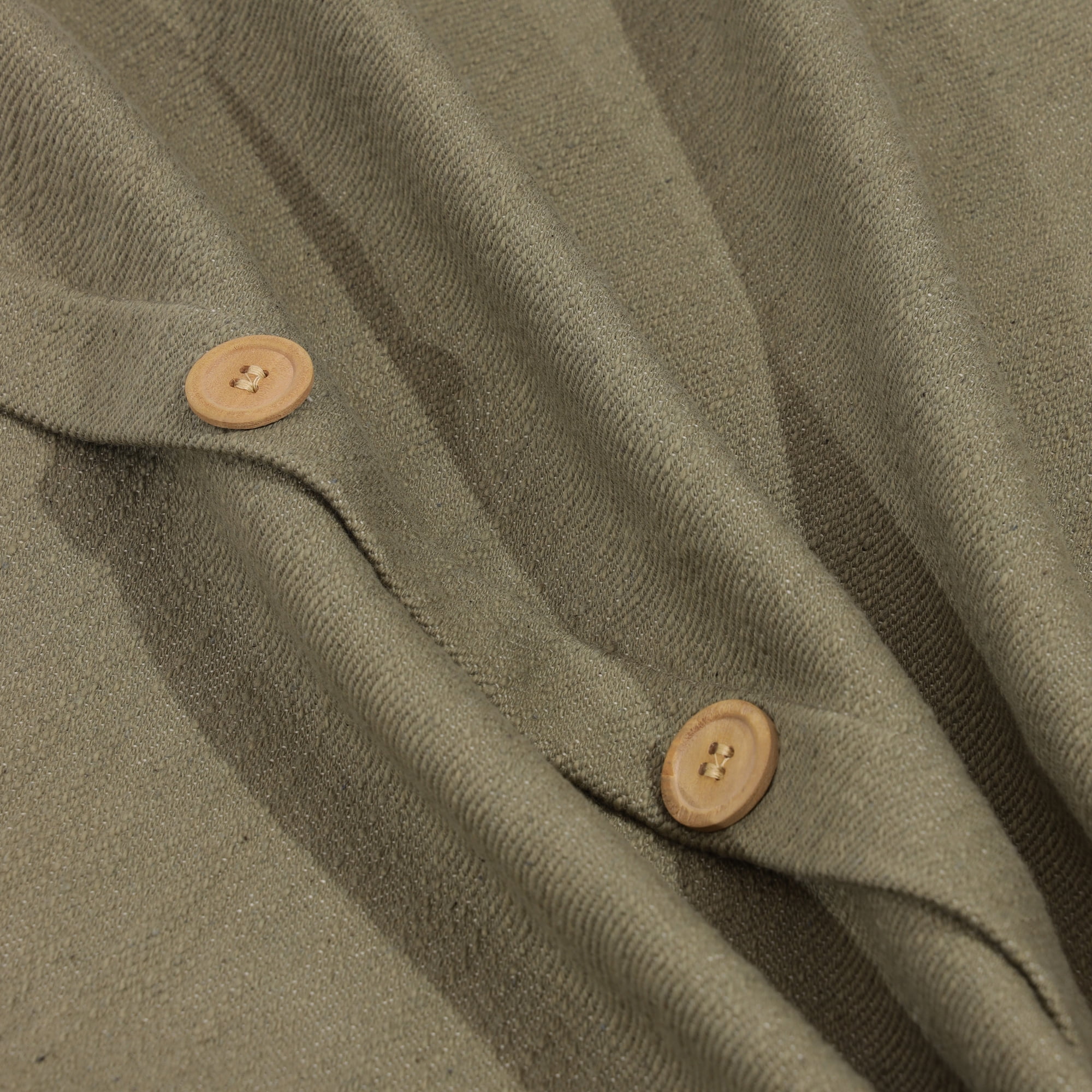 Ox Bay Theo 20" x 20" Sage Green Buttoned Cotton Buttoned Cotton Adult Decorative Throw Pillow