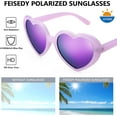 thumbnail image 4 of FEISEDY Polarized Heart Shaped Sunglasses Oversized Vintage Fashion Love Eyeglasses for Women UV400 B2337, 4 of 7