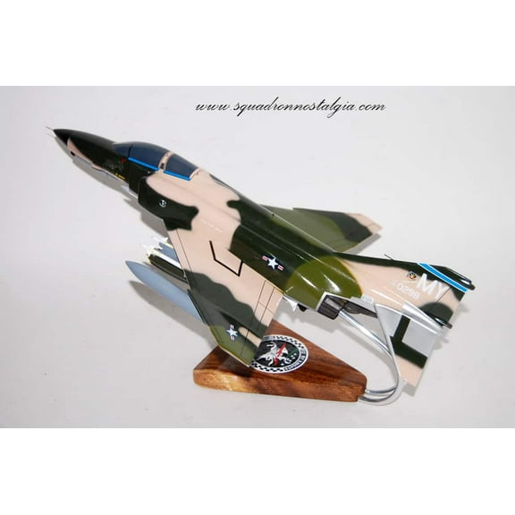 70th Fighter Squadron White Knights F-4e Model,  1/42 (18") Scale, Mahogany