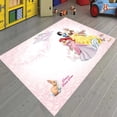 thumbnail image 1 of LaModaHome Non-Slip Rug All Disney Princess Theme: Elegant Area Rug Washable Mat Child Stain Resistant Living Room Kitchen Carpet - Size: 4,9X2,6ft(150X80cm), 1 of 5