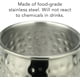 thumbnail image 5 of Juego de 4 tazas Moscow Mule, 100 % hechas a mano, de cobre puro de 18,5 oz, con baño de cobre y asas de latón dorado. 3,7 pulgadas de diámetro x 4 pulgadas de alto., 5 of 6