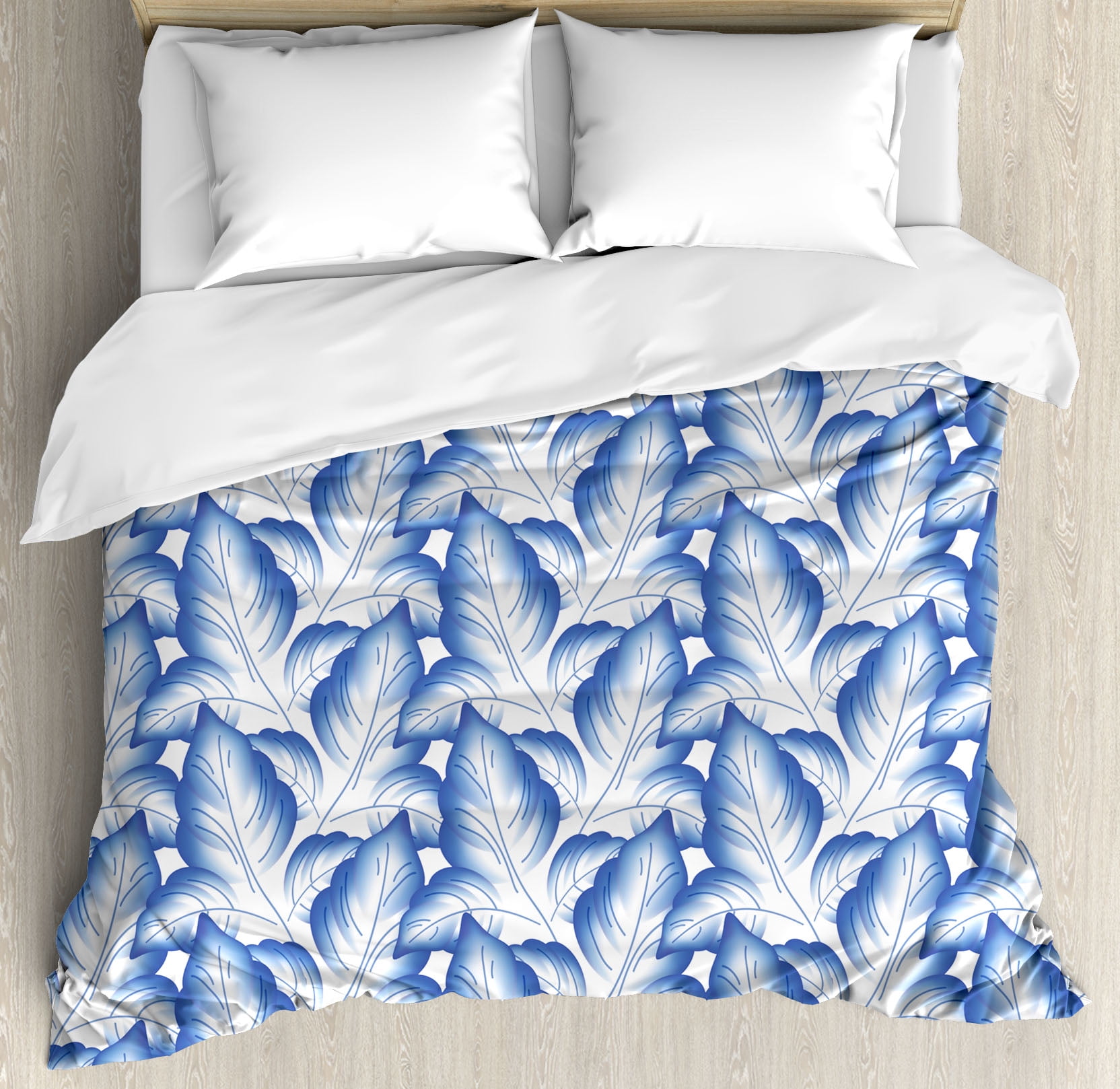 Russian Duvet Cover Set Flower Leaves Porcelain Style Graphic Traditional Folk Pattern Soft Pastel Colors Design Decorative Bedding With Pillow