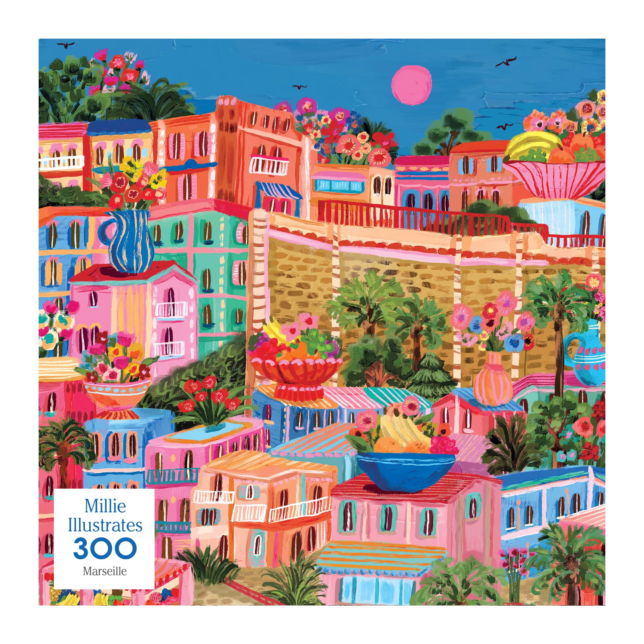 RoseArt Modern Illustrations 300-Piece Marseille Adult Interlocking Puzzle