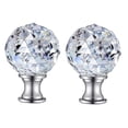 thumbnail image 4 of Phenofice 2Pcs Lamp Finial for Lamp Shade Transparent Metal Decor Knobs for Living Room, 4 of 6