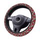 thumbnail image 2 of Balery Red Floral Fundas elásticas antideslizantes para volante, funda protectora universal para hombre y mujer, 15 pulgadas, accesorios para coche., 2 of 6