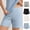#0088-Black, variant on Womens Ribbed Knit Elastic Waist Shorts with Pockets Loose Fit Casual Summer Lounge Shorts